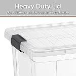 Superio Storage Bins with Lids 1.85 Qt Clear Boxes for Organizing, Stackable Plastic Containers- BPA Free, Non-Toxic, Odor Free, Organizer for Home, Office, Dorm- 2 Pack,