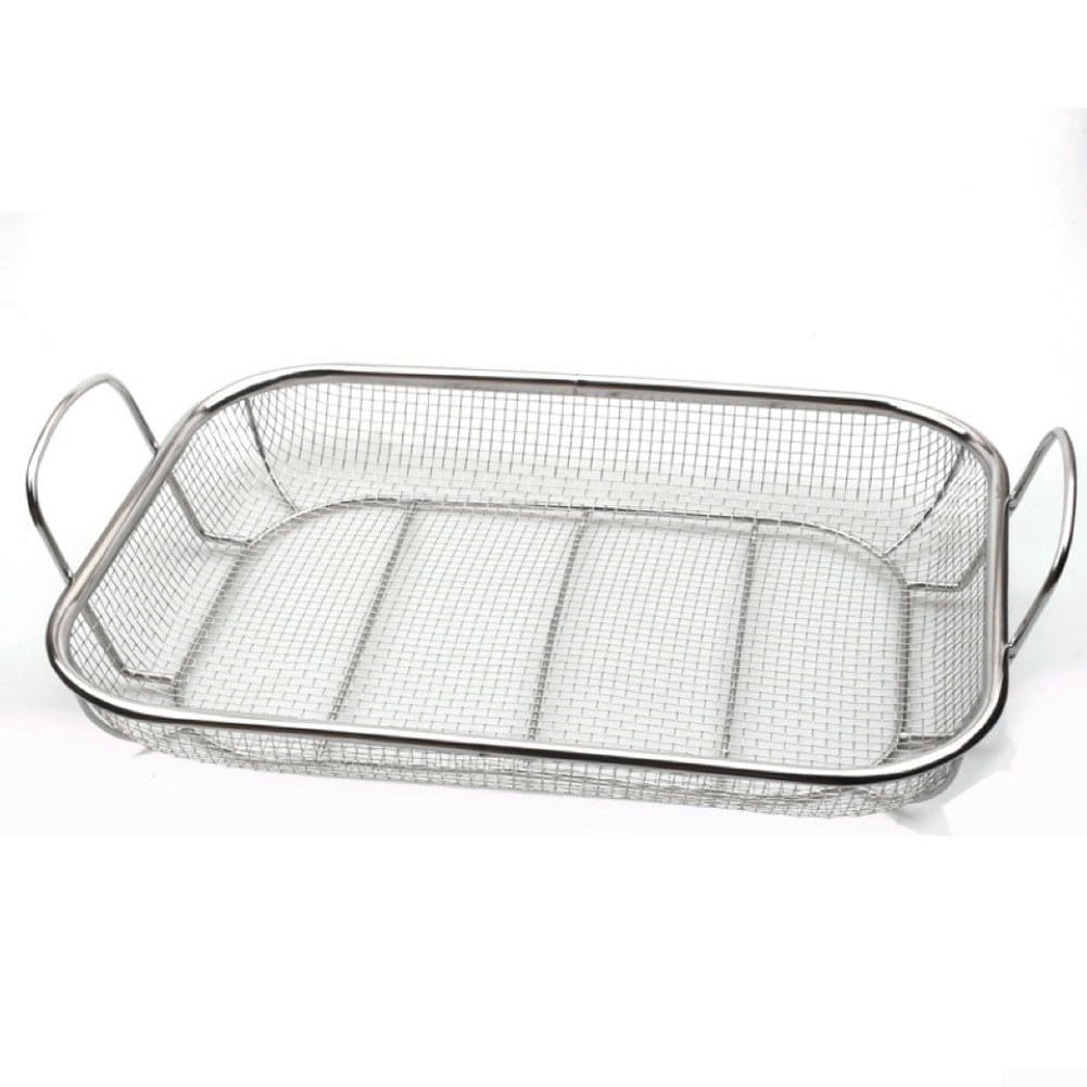 Griglia per verdure, 38 x 28 cm, antiaderente, in acciaio inox, per cucinare uniformemente, grande capacità, strumenti per barbecue per feste all'aperto