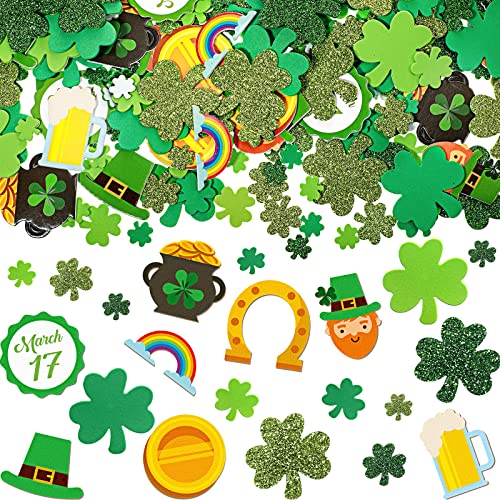 400 Pcs St. Patrick's Day Foam Stickers Glitter...