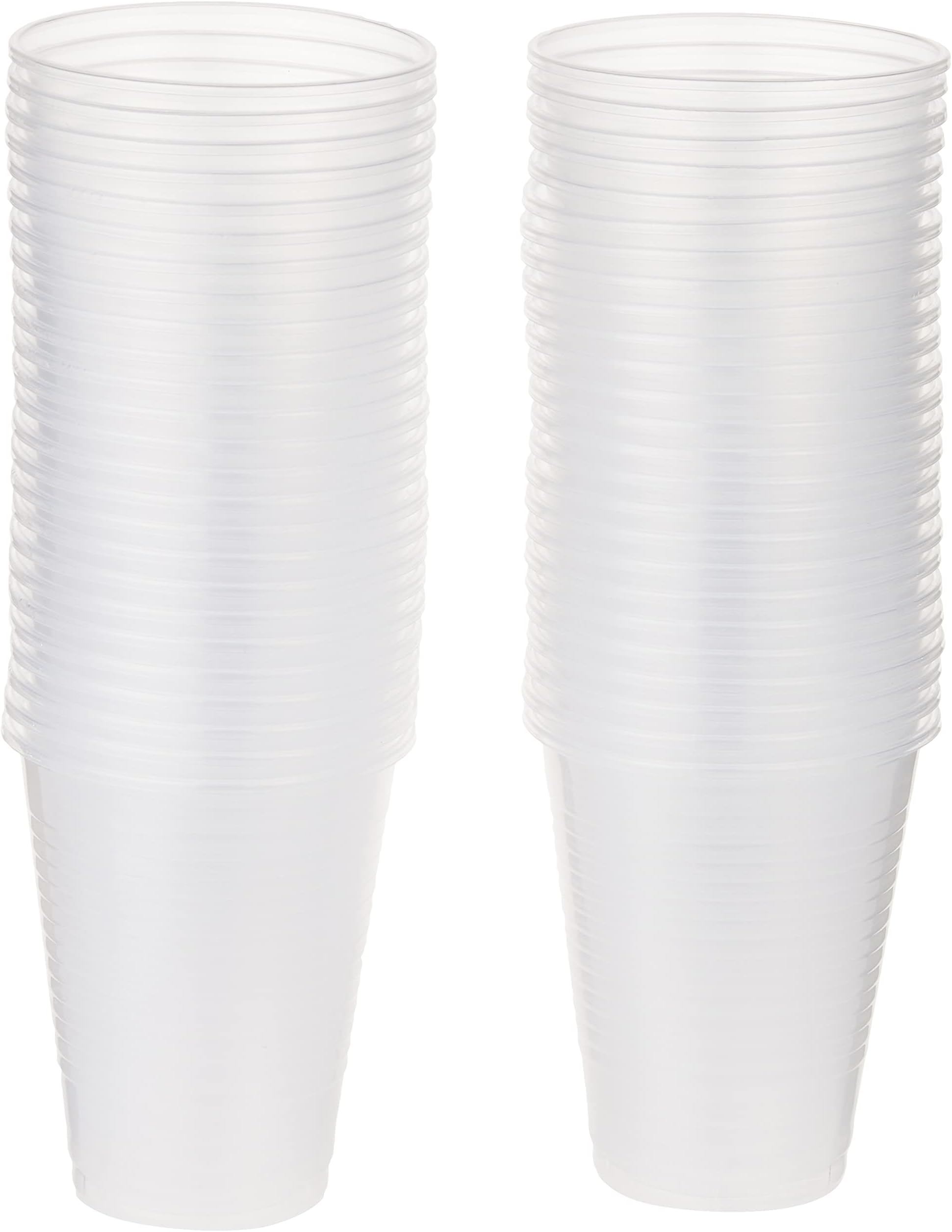 Disposable Plastic Clear Cup 6 ounce for Iced Coffee, Smoothies, Juices & water 50 Pieces