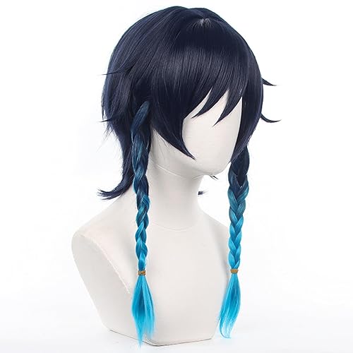 Vista 36 de Peluca Lumine, Genshin Impact Lumine Cosplay peluca con gorra de peluca