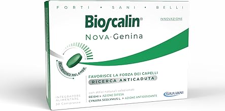 Bioscalin Nova: Genina Food Supplement for Hair with Natural Activities, Promoting Hair Strength for Women and Men, Gluten Free, Naturally Lactose Free, 30 Tablets