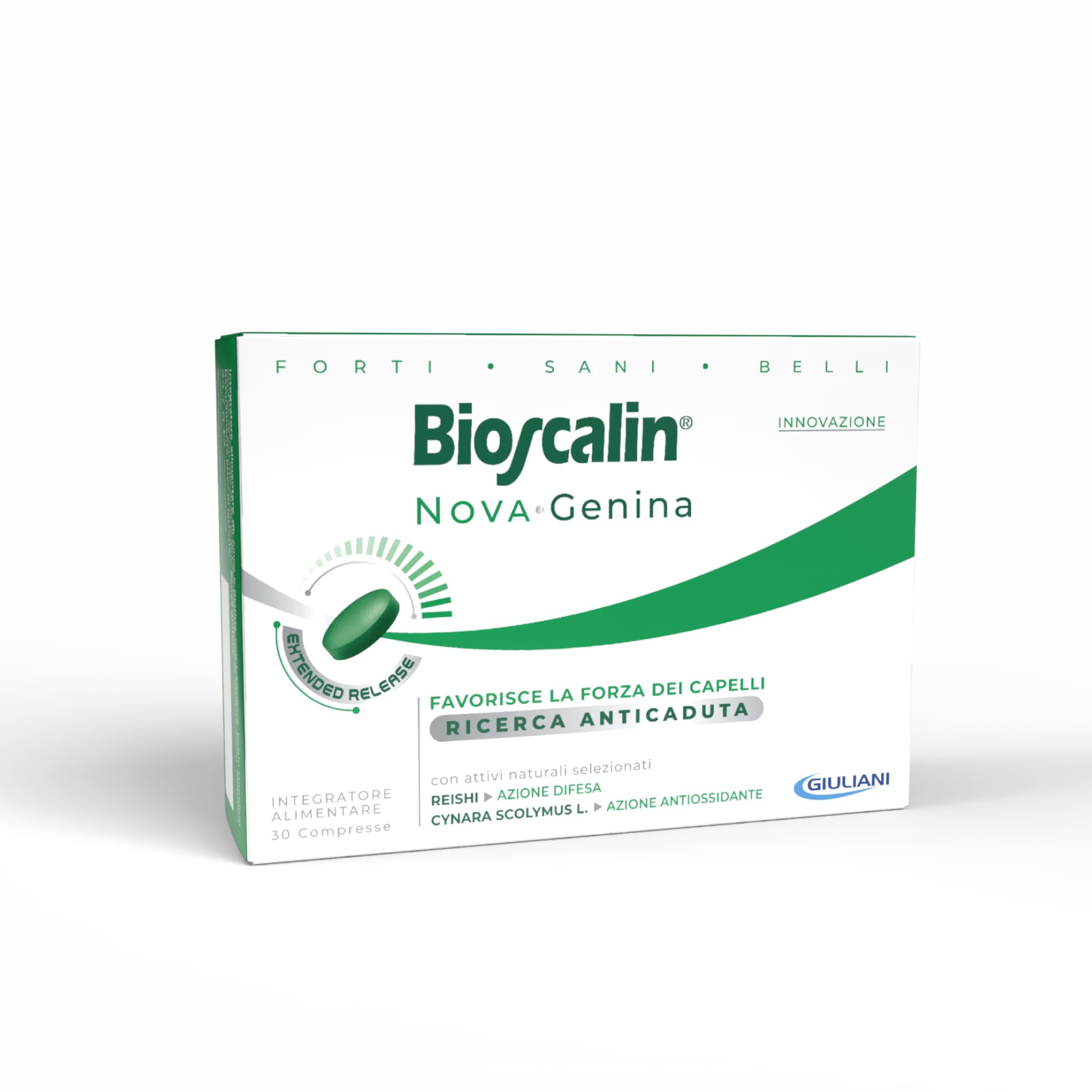 Bioscalin NOVA:Genina Integratore Alimentare per Capelli con Attivi Naturali, Favorire la Forza dei Capelli per Donna e Uomo, Senza Glutine, Naturalmente Privo di Lattosio, 30 Compresse