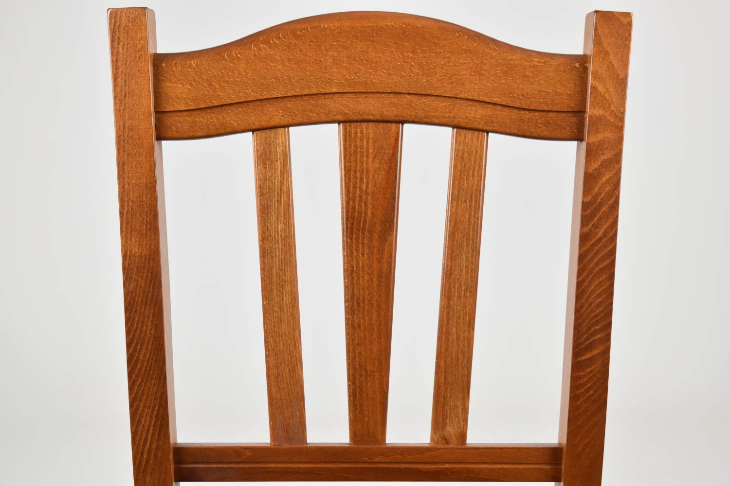 Tommychairs - Set 4 sillas Silvana para Cocina y Comedor, Estructura en Madera de Haya Color Nuez Claro y Asiento en Madera