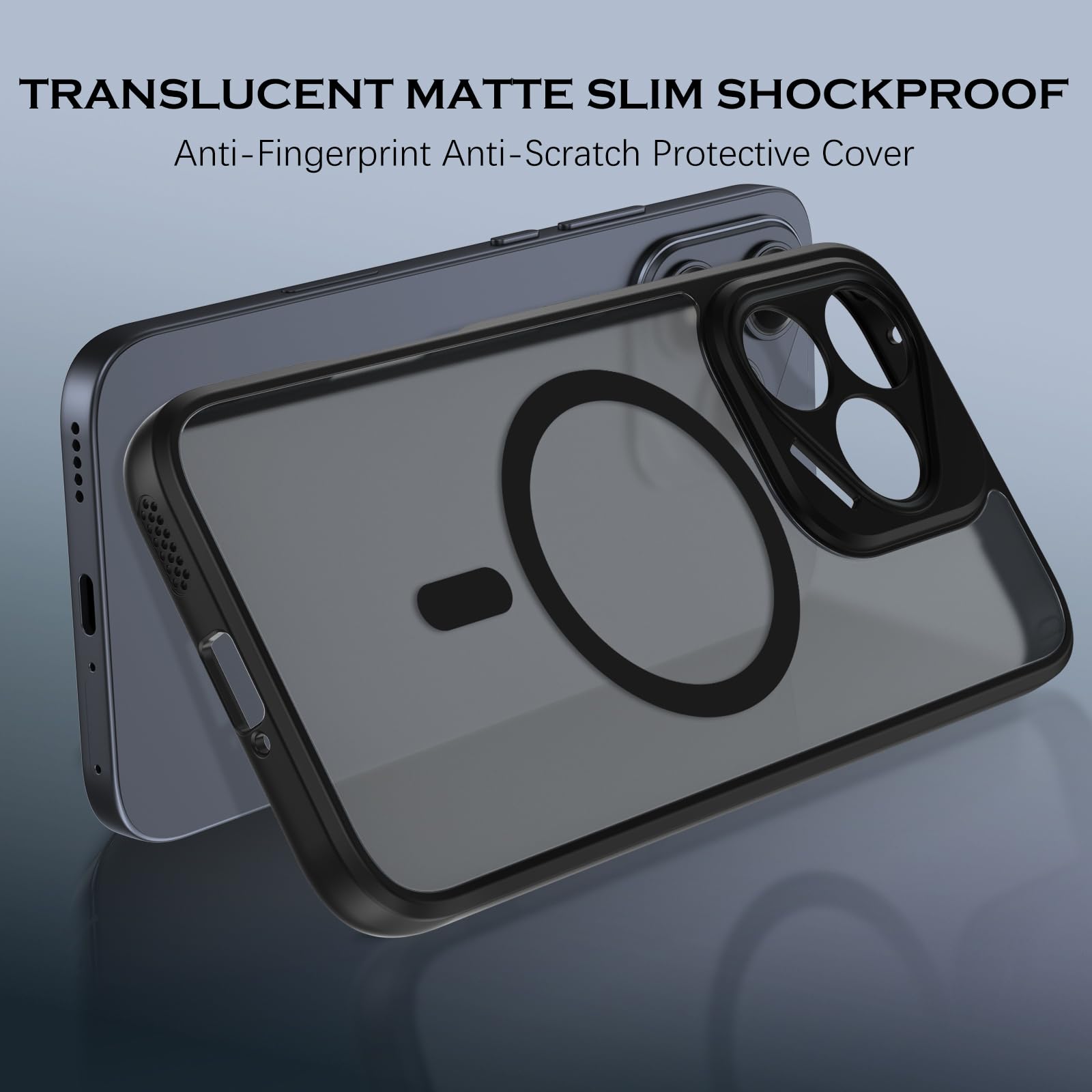 BENTOBEN Honor 200 Lite 5G Magnetic Case Compatible With Magsafe Military Grade Shockproof Matte Transparent Scratch Resistant Black