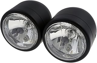 Scheinwerfer Set Doppelscheinwerfer, schwarz, Birnen 2x H4 12V 55/60W, Motorrad