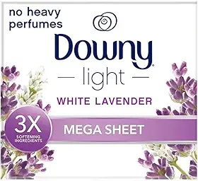 Downy Lenço Amaciante para Secadoras Calm White Lavander Megasheets, 60 Folhas