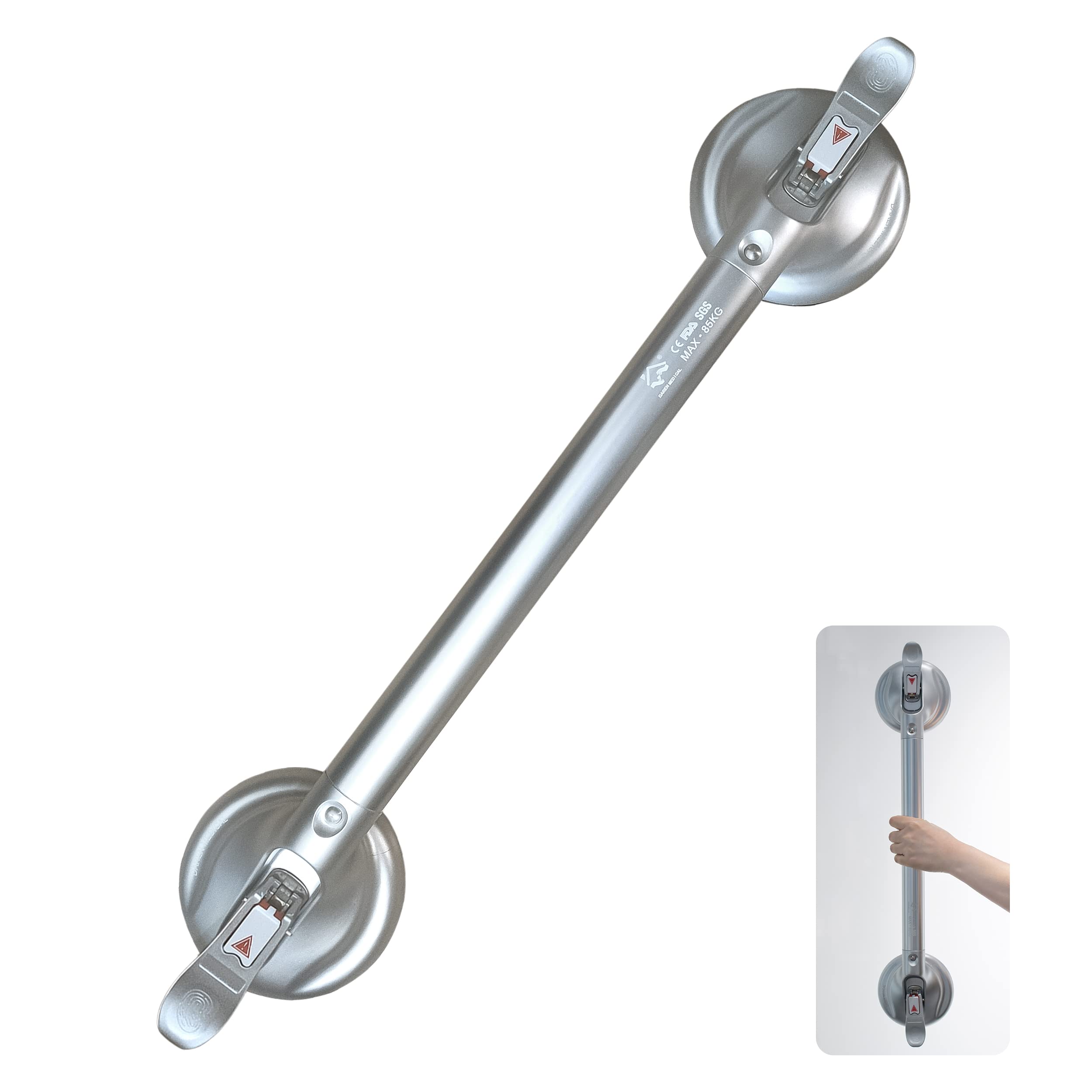 Buy DAREN MEDICAL Heavy Duty Suction Shower Grab Bar Toilet Bathroom