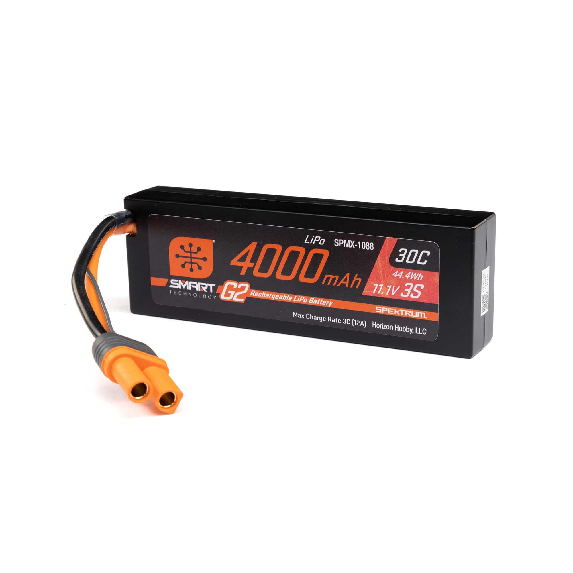 Spektrum Zubehör 11.1V 4000mAh 3S 30C Smart LiPo G2 Hard Case IC5 SPMX-1088