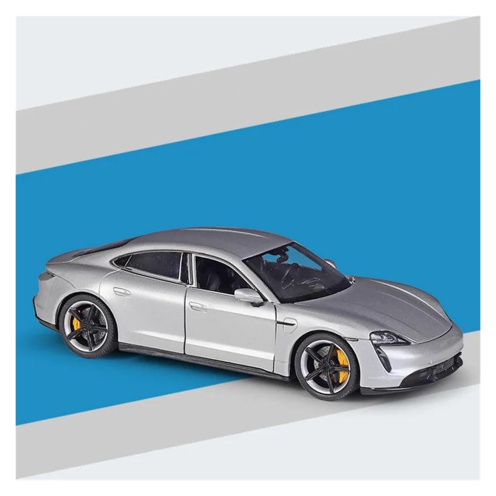 AUDSNI Die-Cast Diecast Car Model 1:24 For Taycan For Turbo S Car Diecast Metal Collection Model(Silver)