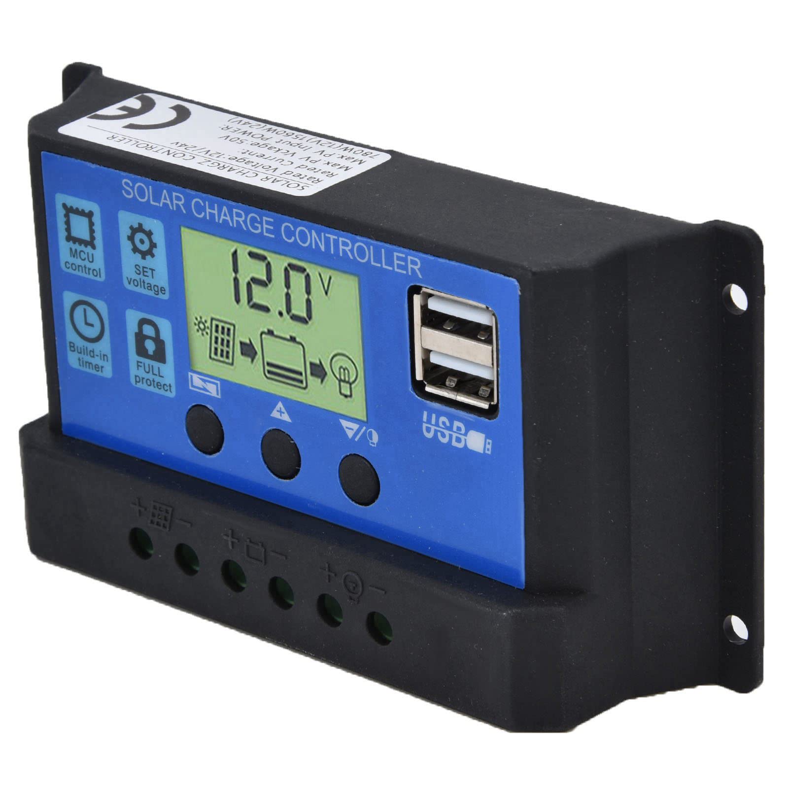 Rengue Panel Solar Monocristalino 10W con Controlador 12V Salida USB Flexible Ligero para Batería de Coche Marino RV Off Grid