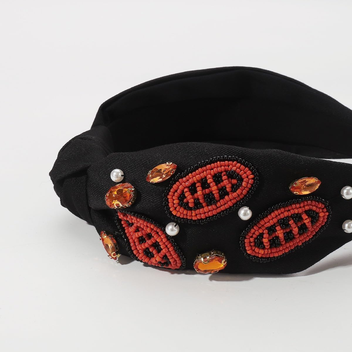 手縫いのライスビーズヘッドバンド個別のダイヤモンドビーズヘッドバンド