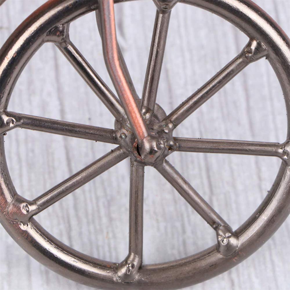 Modelo de Bicicleta de Metal, Adorno de Arte Retro, Escultura de Hierro Forjado para Decoración de Sala de Estar del Hogar