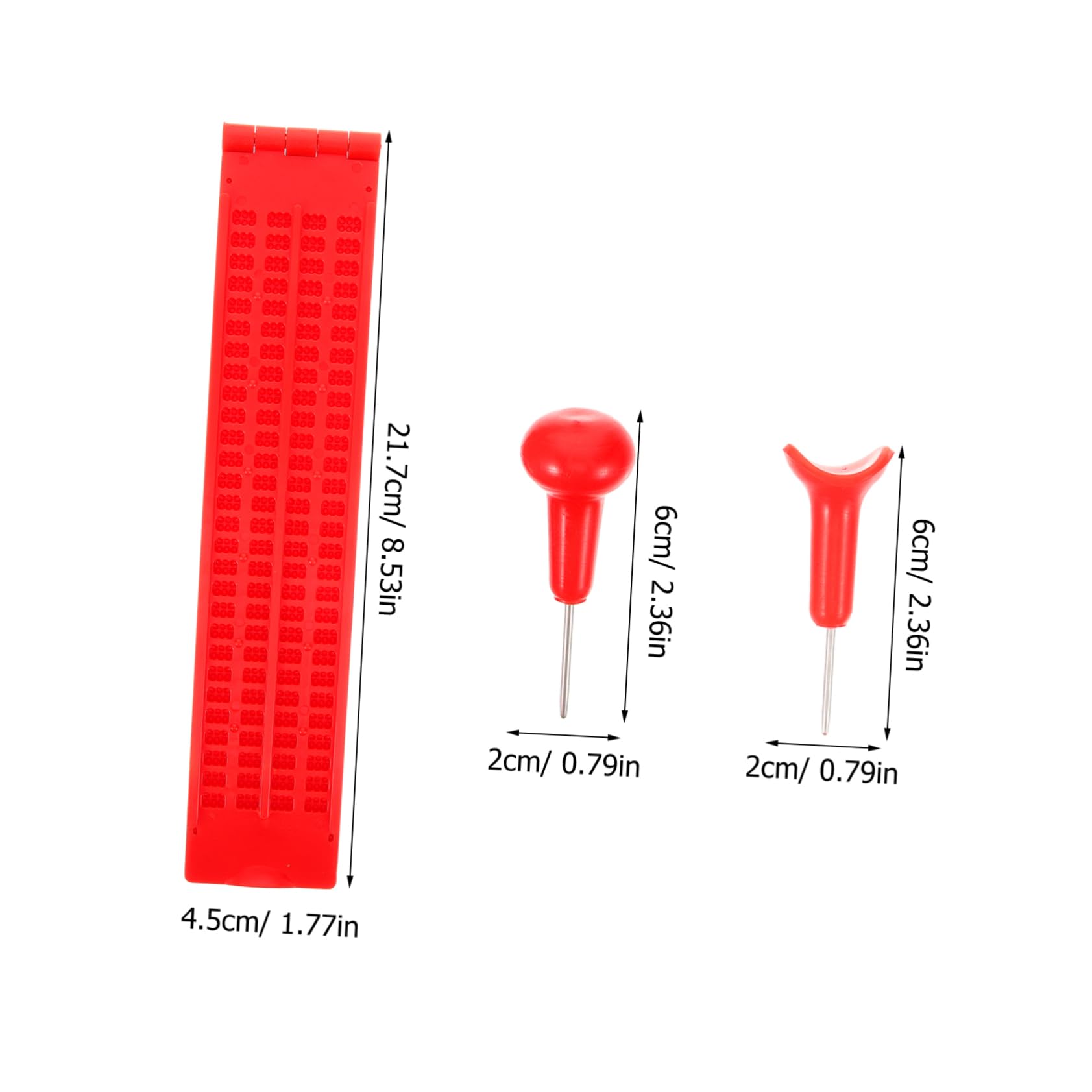 HAPINARY 4 Line 28 Cell Braille Writing Board Blind Braille and Stylus Kit for Blind People Red Writing Pad with 2 Pencils