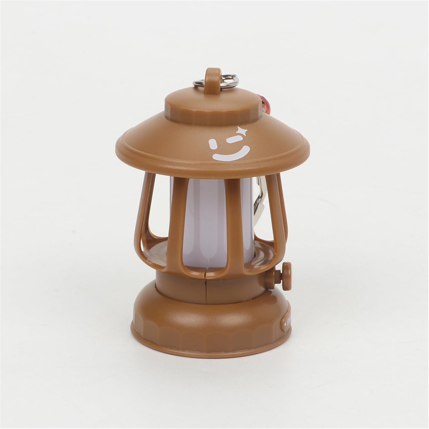 Glowing Oil Lamp Keychain Metal LED Light Keyring USB Rechargeable Vintage Accessory for Dark Environments Metal Vintage Keychain Night Light