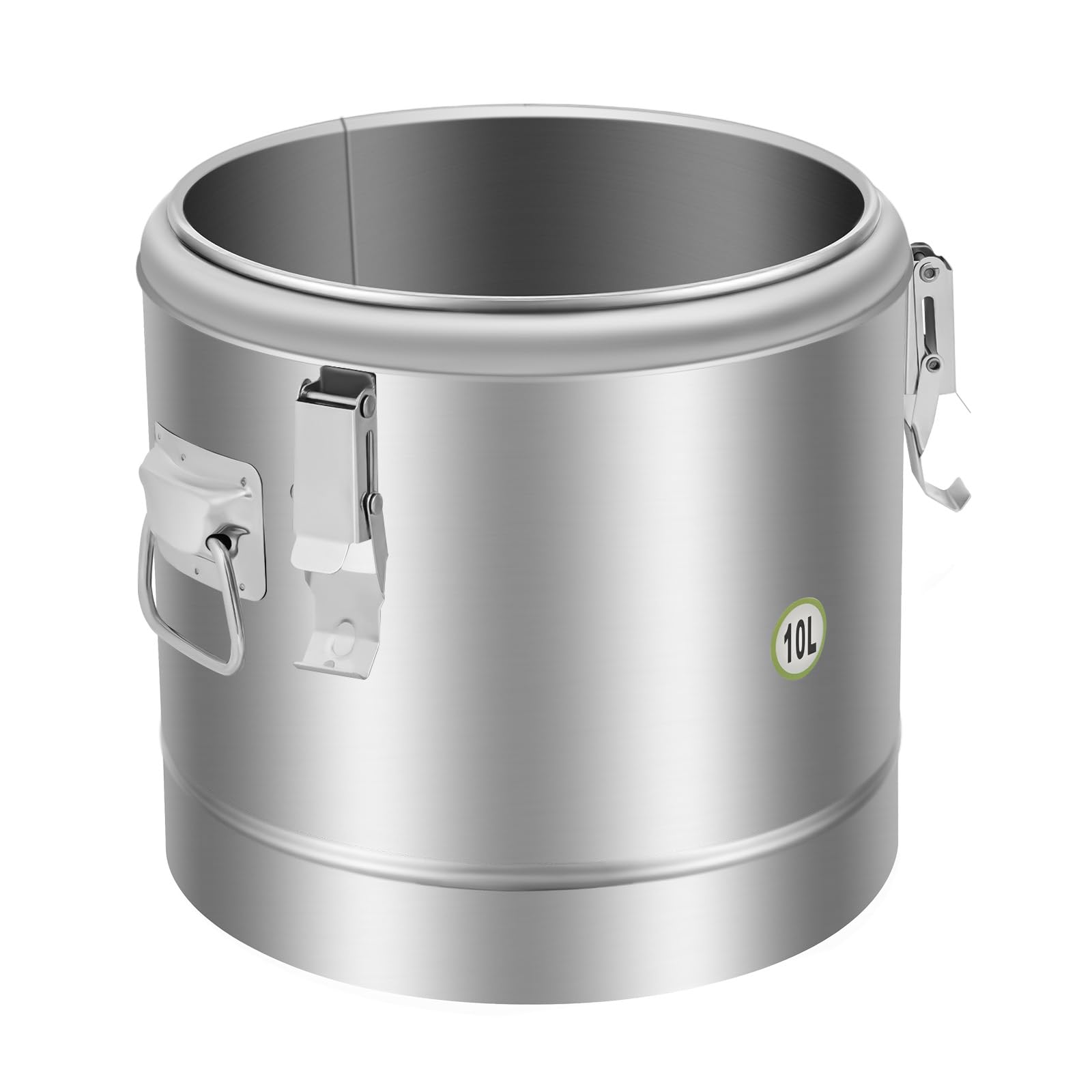 Isolierter Suppenbehälter 10L 304 Edelstahl mit Deckel, Isolierter Eimer Silikon-Dichtung & Großer Öffnung 29,5 cm Robuster Isolierbehälter für Restaurants, Haushalte, 12 Stunden Wärmeisolierung
