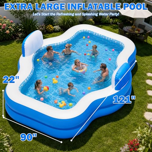 Piscine gonflable rectangulaire grand volume trois boudins - 5