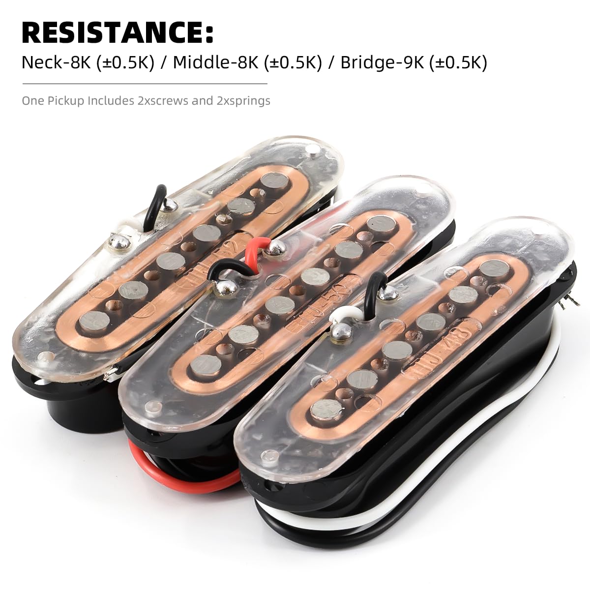 Amazon.com: Domofa Alnico 5 Strat Pickup Single Coil Pickups Set