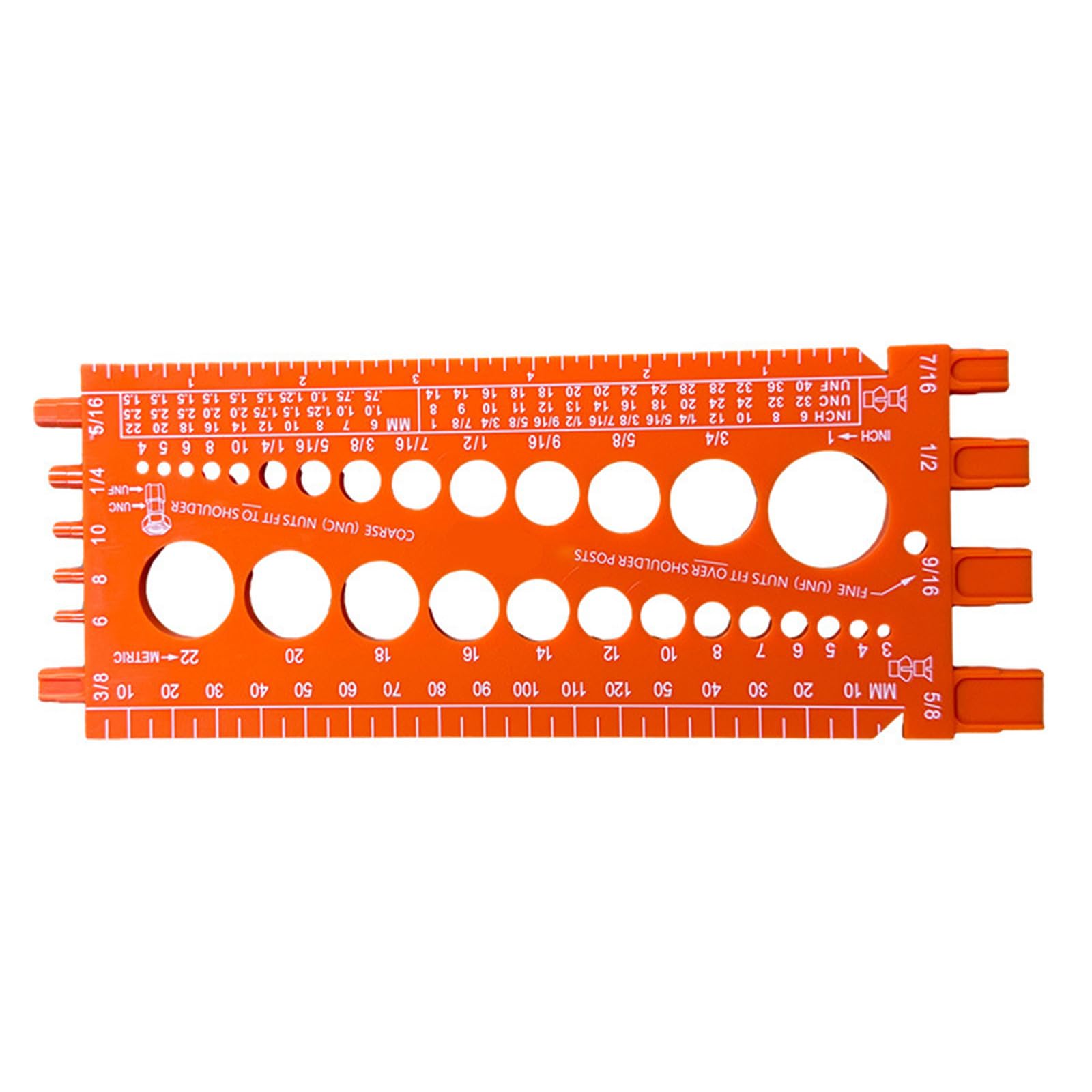 Measuring Tool Screw Nut Bolt Drill Bit Thread Pitchs Gauges Checker Inch Standard & Metric Imperials Tool Nut Gauges Thread Diameter Gauges Fastener Measurement Tool Screw And Nut Sizing Gauges Tool