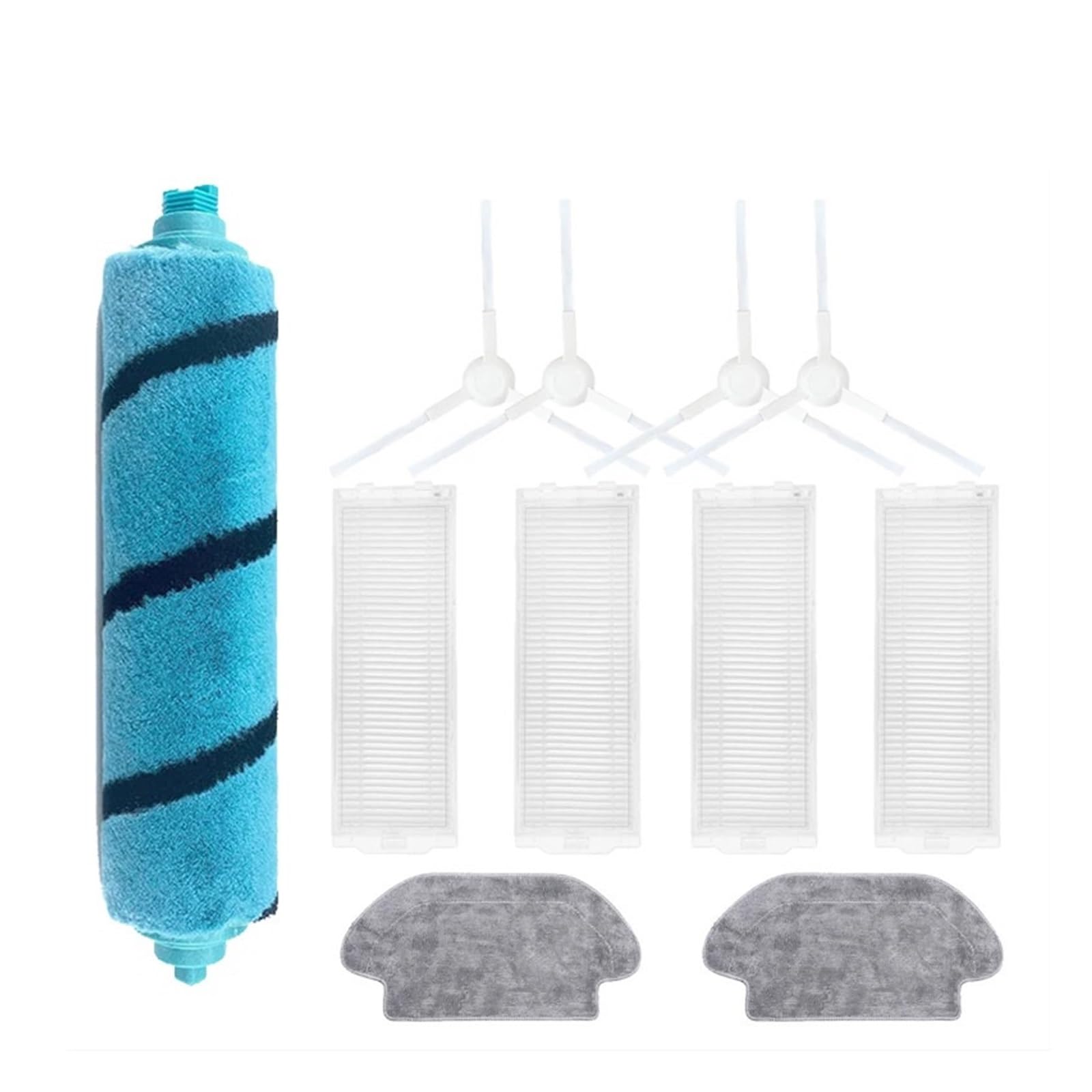 Kicici Roller Side Brush Filter HEPA Mop Rag Cloth Compatible With Xiaomi Robot Vacuum S10 / S12 / B106GL Series Replacement Accessories Parts(075)