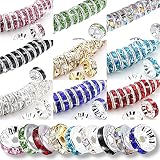 1080Pcs 8mm Round Spacer Beads, Crystal Beads, Rhinestone Beads ,Beads for Jewelry Making Necklaces,