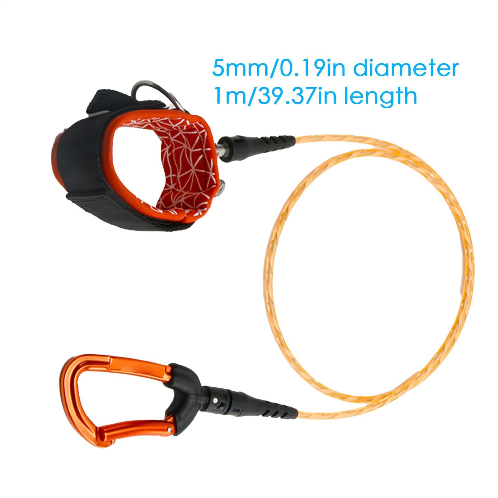 Freediving Lanyard, Heavy-Duty Diving Safety Rope, Outdoor Swimming Lanyard, Secure Attachment for Freediving, Diving, Snorkeling and Boating, Freediving Security Rope for Deep Diving