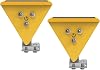 Aolyty Solar Warning Light, LED Flashing Safety Light Reflective Sticker, Dusk to Dawn Solar Powered Caution Strobe Lights Waterproof for Construction Site, Driveway, Beacon Yellow