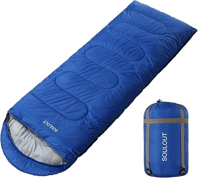 3-4 Season Sleeping Bag for Adults & Kids, Lightweight Warm Cold Weather Camping Bag with Waterproof Compression Sack Portable for Hiking, Backpacking, Traveling & Outdoor Adventures