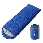 3-4 Season Sleeping Bag for Adults & Kids, Lightweight Warm Cold Weather Camping Bag with Waterproof Compression Sack - Portable for Hiking, Backpacking, Traveling & Outdoor Adventures (Blue)