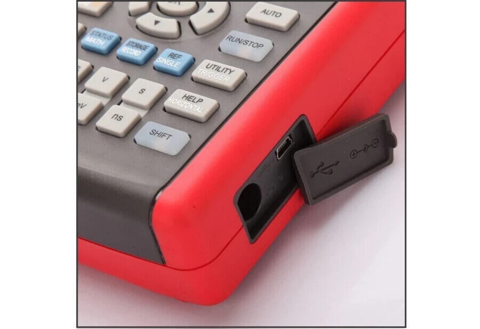 UTD1025CL Osciloscopio de memoria digital portátil con 25 MHz, 1 canal, 200 Msa/s, velocidad de muestreo 2 en 1: osciloscopio y multímetro de medición para voltaje, corriente, ohmios, 3 contadores de