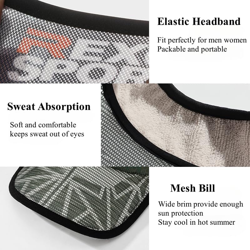Image of Sport Sun Visor Hats for Men Women Headsweats Sunvisor Cap for Men Women Sun Visors for Running, Golf, Tennis, Softball