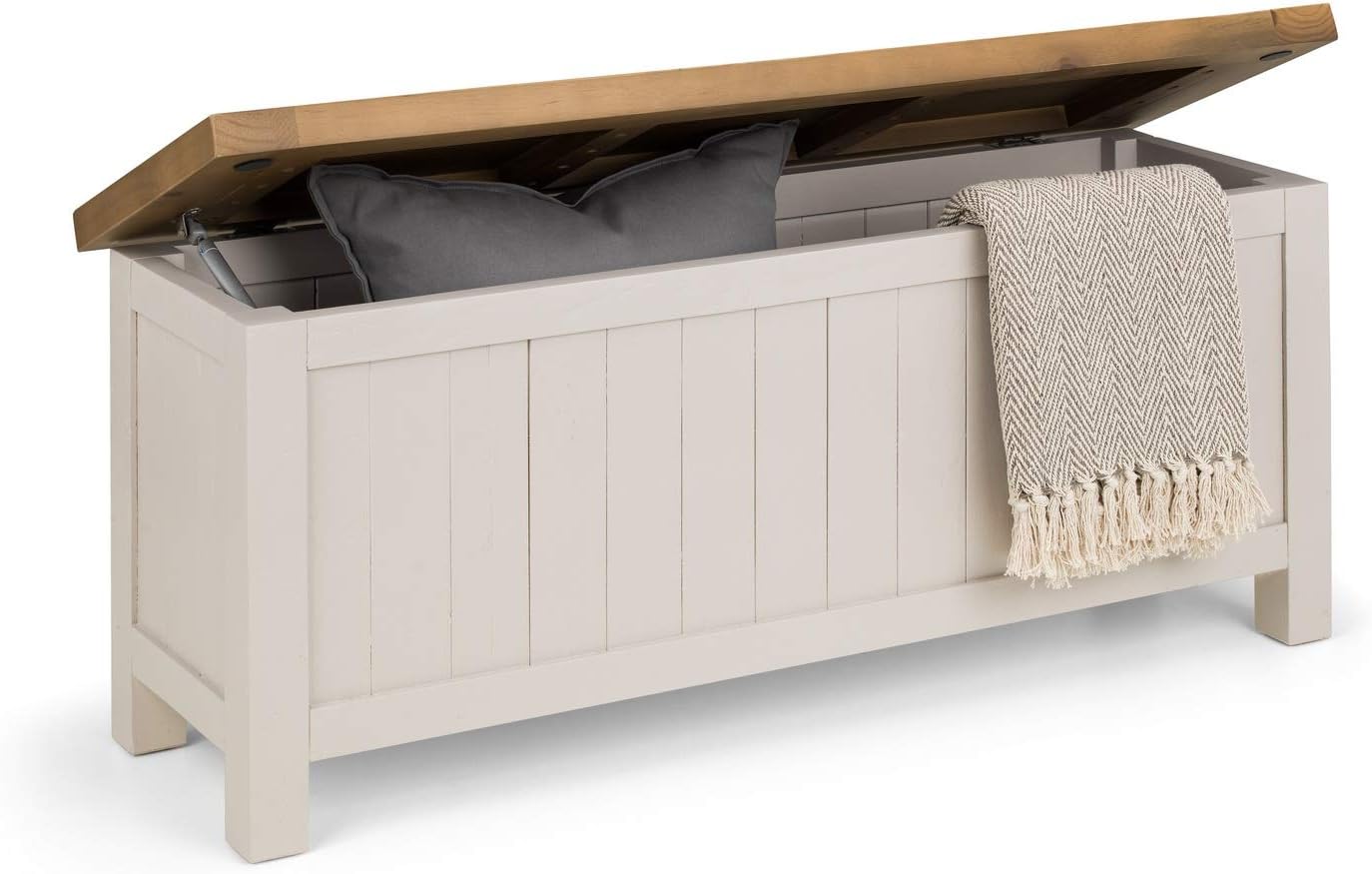 Julian Bowen Aspen Storage Bench - Grey Wash Benches