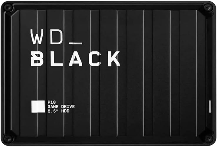 WD_BLACK 5TB P10 Game Drive, Portable External Hard Drive, Works with Playstation, Xbox, & PC - WDBA3A0050BBK-WESN - Black - 5TB - Game Drive for PC, Playstation, & Xbox