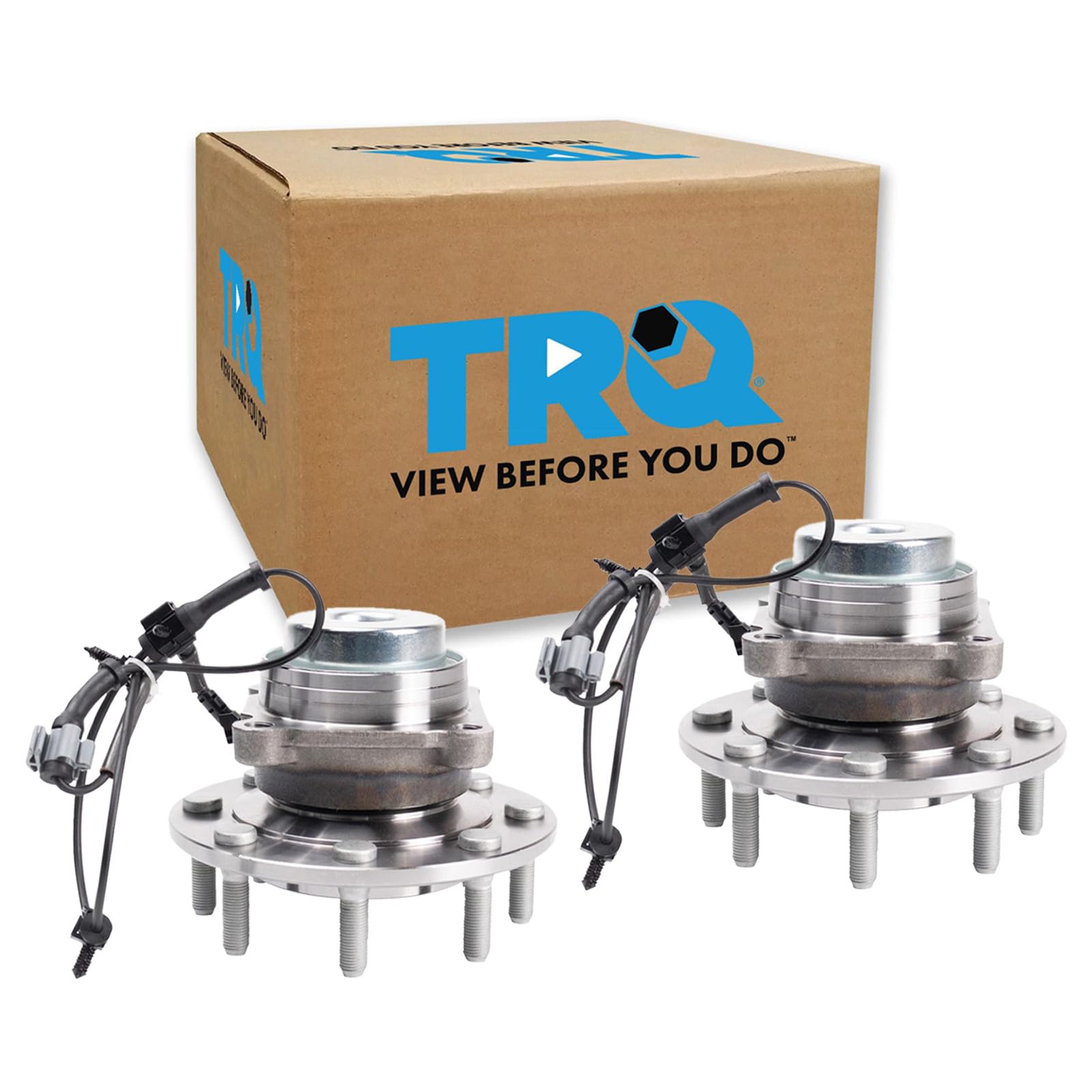 TRQ Front Wheel Bearing and Hub Assembly Set 2 Piece