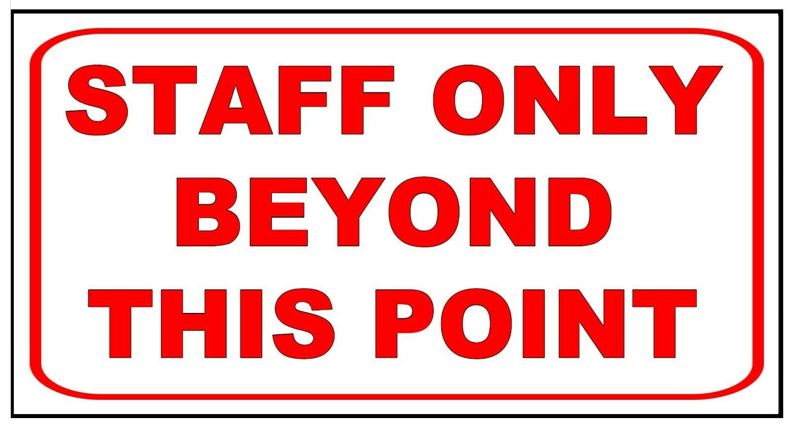 Inga Staff Only Metal Sign Work Office Warehouse Keep Out No Entry Decoration Props Plaque 8X12 Inch