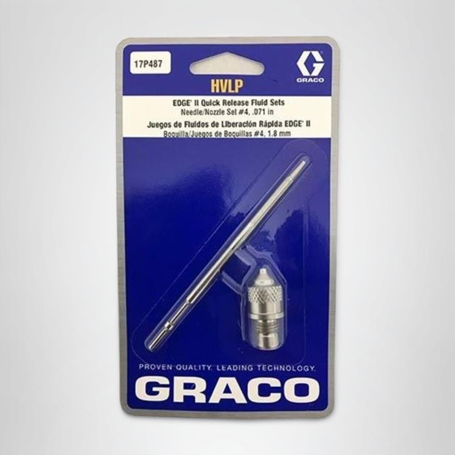 Graco HVLP Quick Release Fluid Needle-Nozzle Set Edge II 17P487