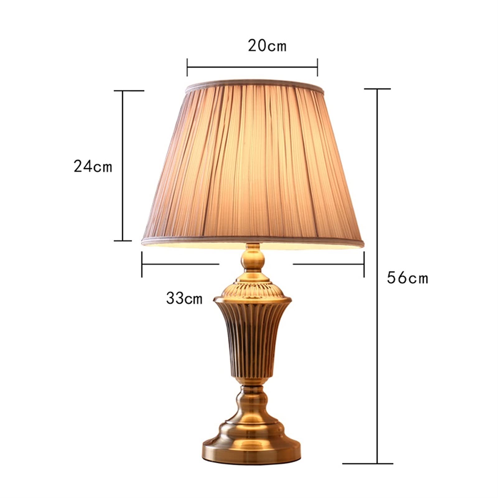 Minimalistyczna lampa stołowa w kolorze antycznej miedzi, nowoczesna lampa nocna LED do sypialni, salonu, biura i gabinetu