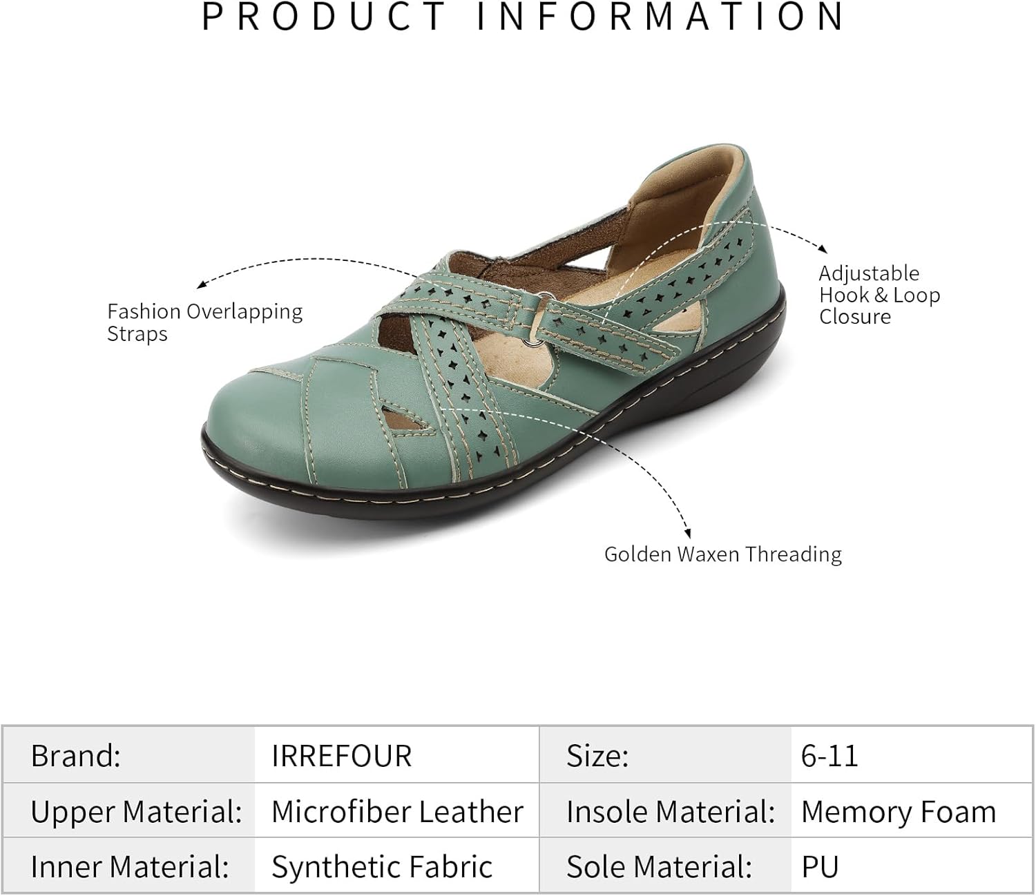 Irrefour Women's Classic Genuine Leather Casual Loafer Cute Slip-On Fashion Closed Toe Flat Sandal Comfy Work Sandal Everyday Walking Shoe - Image 4