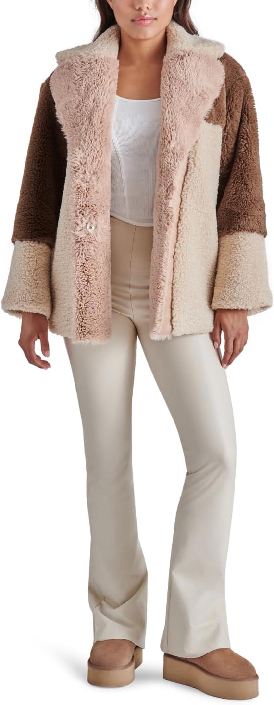 Steve Madden Women's Willow Coat Medium Multi