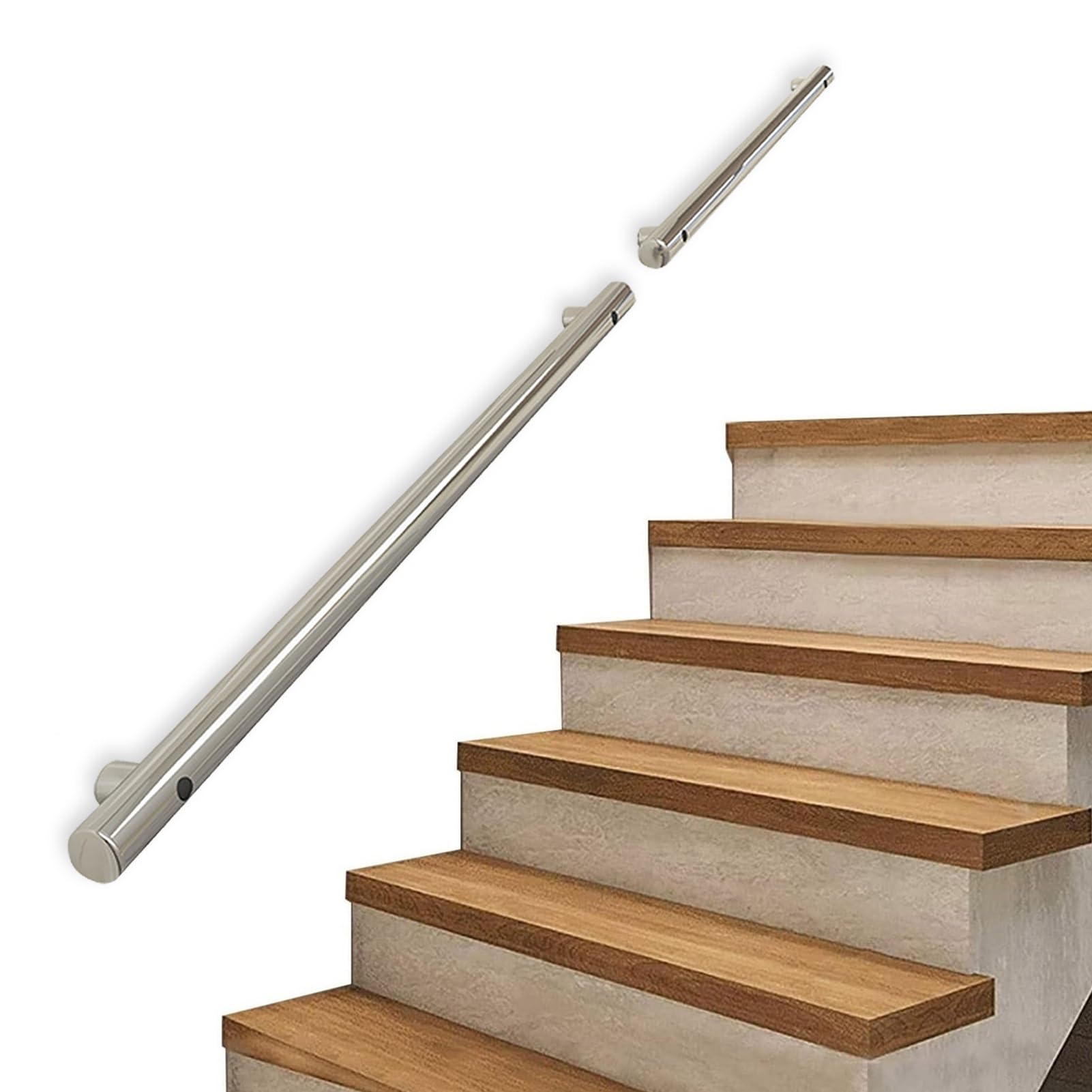 Rampe d'escalier contre les chutes avec kit de support mural pour seniors et enfants