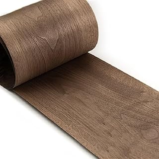 0,5mm Natural nogal negro hecho a mano DIY chapa de muebles chapa de madera piel altavoz decoración sólida Panel artesanía carpintería (Color : 20x250cm 2pcs, Size : 0.5mm)