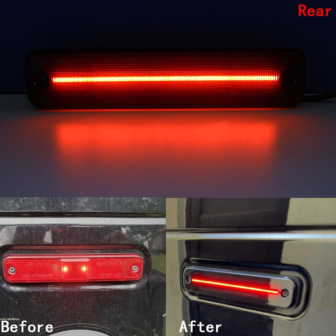 NJSBYL H2 LED Side Marker Light Kit For Hummer H2 2003 2004 2005 2006 2007 2008 2009 Smoked Lens Side Markers Lamps Left Passenger + Right Driver Side Lights Replace OEM No: 25952319 15114677