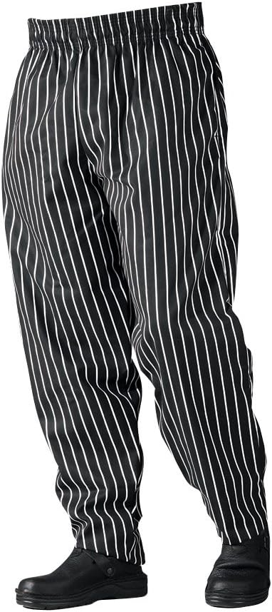 Averill's Sharper Uniforms Men's Classic Baggy Chef Pant 2" Elastic Waist w/Brass Zipper
