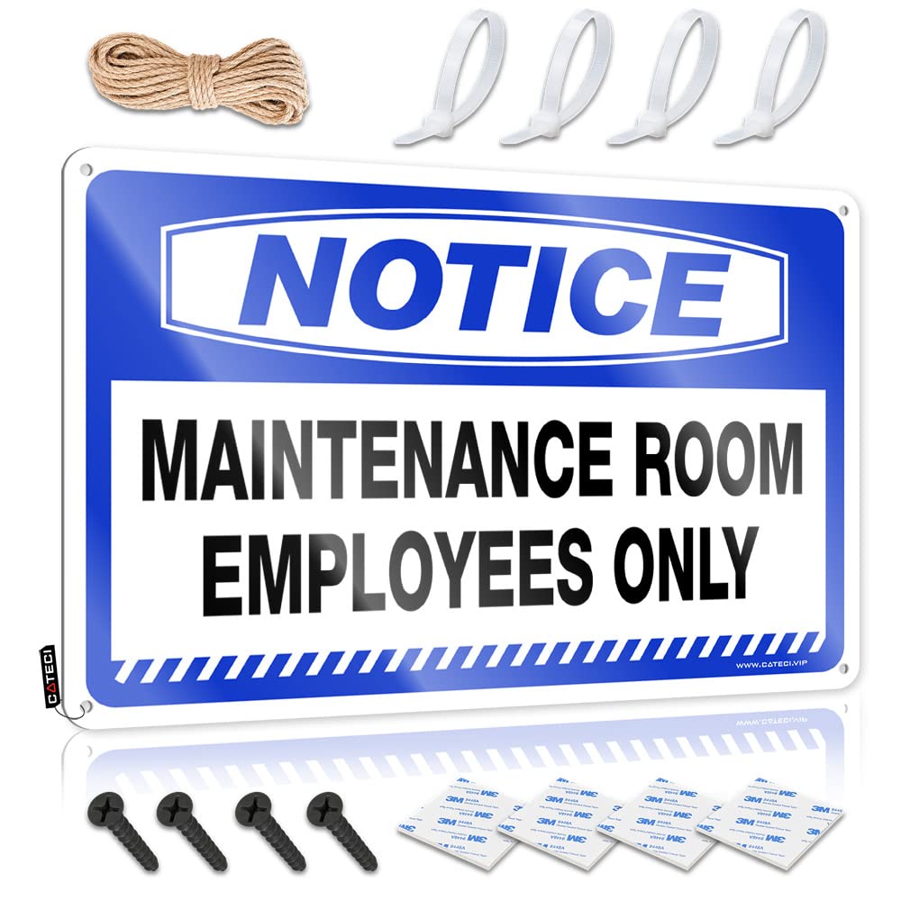Vintage Signs Metal Notice Maintenance Room Employees Only Tin Sign Sports Bar Decor Vintage Metal Signs Funny