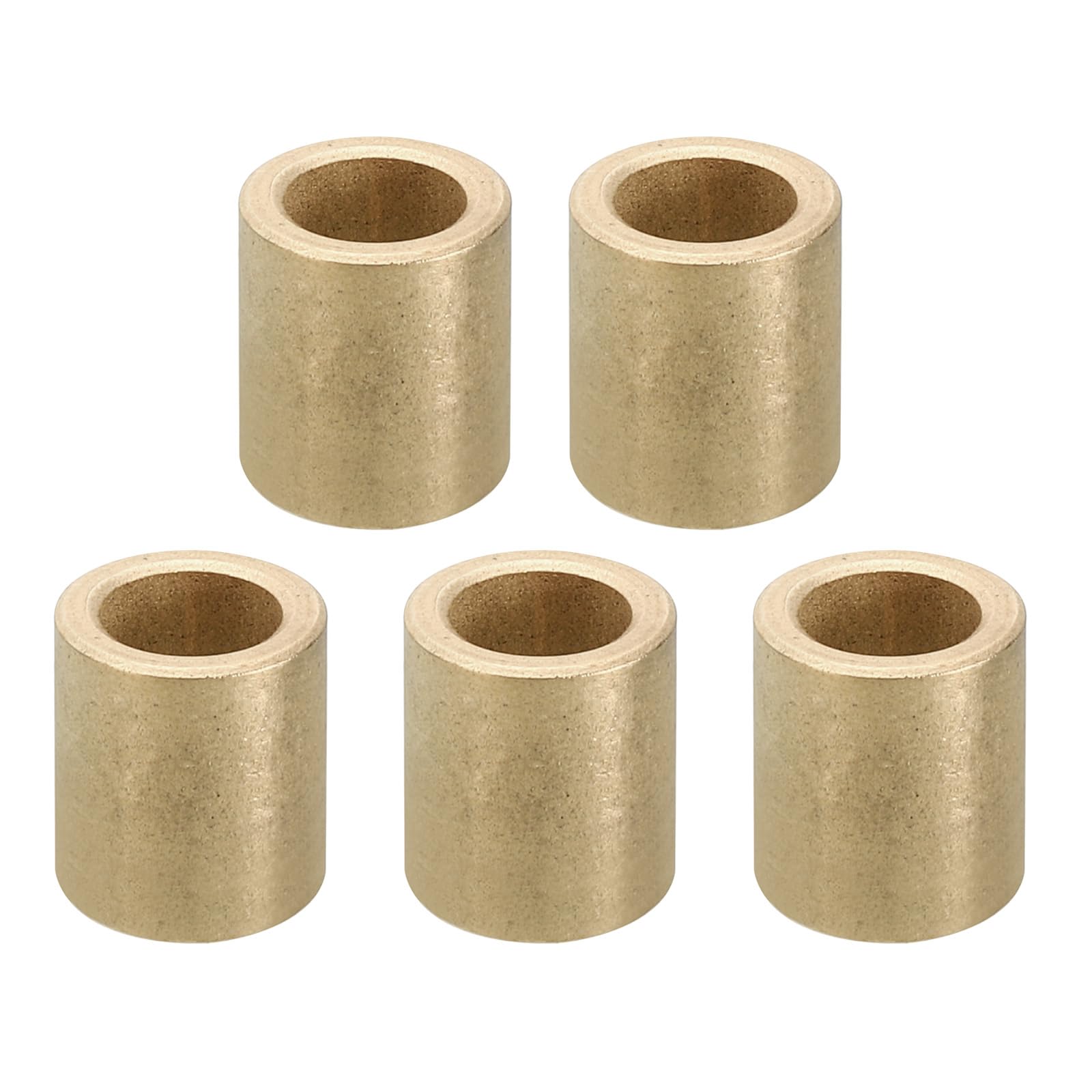 PATIKIL M8 Brass Spacers, 5 Pcs Metal Spacer Brass 8mm ID x 12mm OD x 15mm L Brass Spacers Screw Standoff for 5/16 Inch or M8 Screw