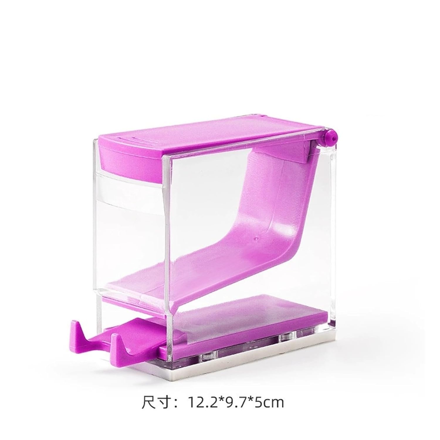 Dental Cotton Roll Dispenser, Professional Press on Plastic Holder Organizer for Home Pharmacy Dentist Storage Box with Nonslip Base for Lab(Purple)