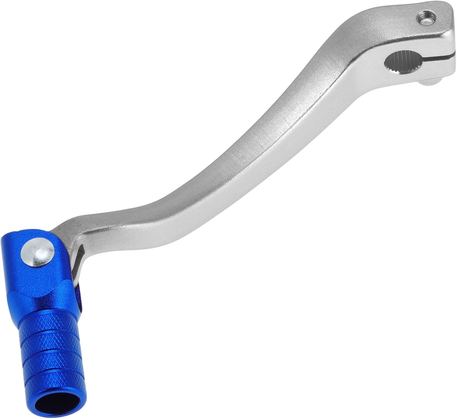 Folding Motorcycle Gear Shifter Lever for Kayo T6 Aluminum Alloy Pedal Shift Lever Arm Siver Tone Blue Head