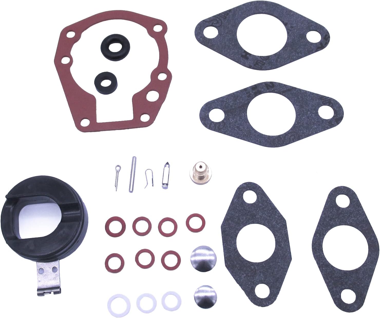 Boat Engine 382045 382046 382047 382049 383052 383067 398532 439071 398514 0439071 Carburetor Rebuild Repair Kit for Evinrude Johnson OMC BRP 1.5 2 3 5 5.5 6 7.5 10 15 18 20 HP, fit Sierra 18-7043