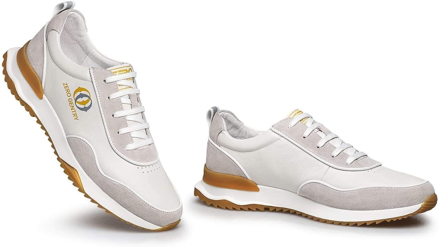 ZRO Men's Handmade Light Luxury Top-Layer Cowhide Leather Casual Sneakers - Comfort Office & Walking Shoes - Image 6