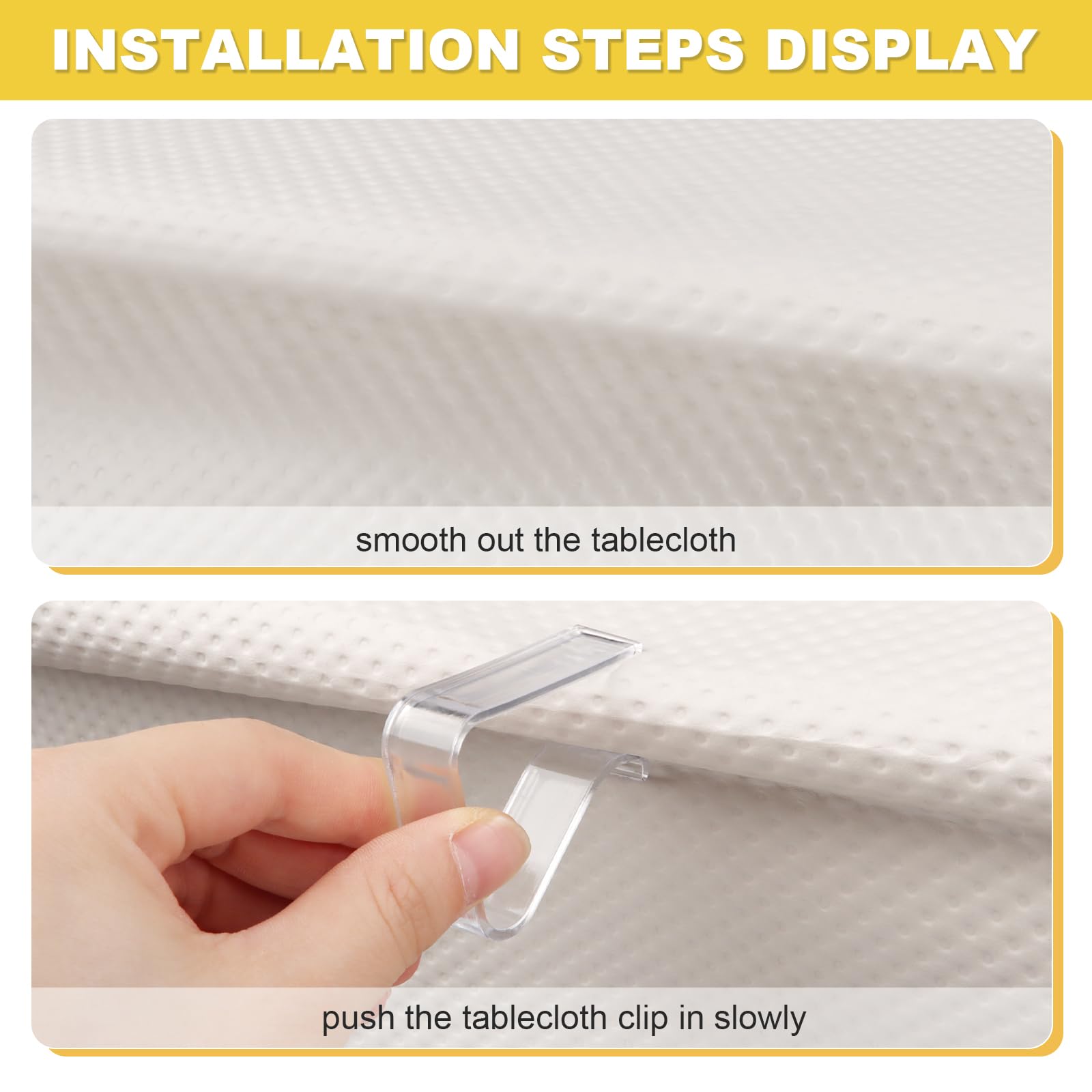 16 Clip Ferma Tovaglia Trasparenti Per Esterno - Anti-Vento Per Picnic E Feste